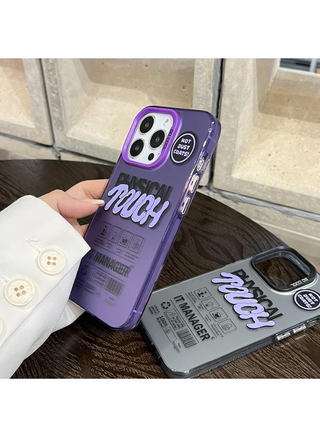 اس-توب جراب لهاتف iPhone XS / X، جراب هاتف مزدوج الجوانب غير لامع، ملصق إنجليزي - Image 4