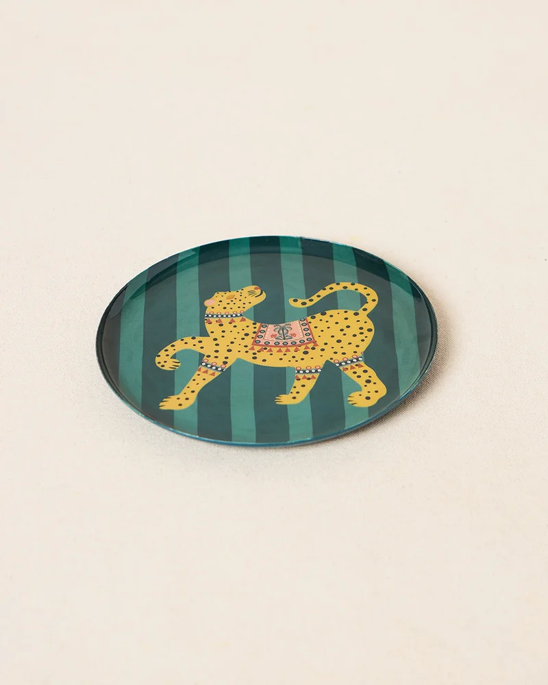 تشامباك صينية مجوهرات بنقشة الفهد | ضائع في الجنة