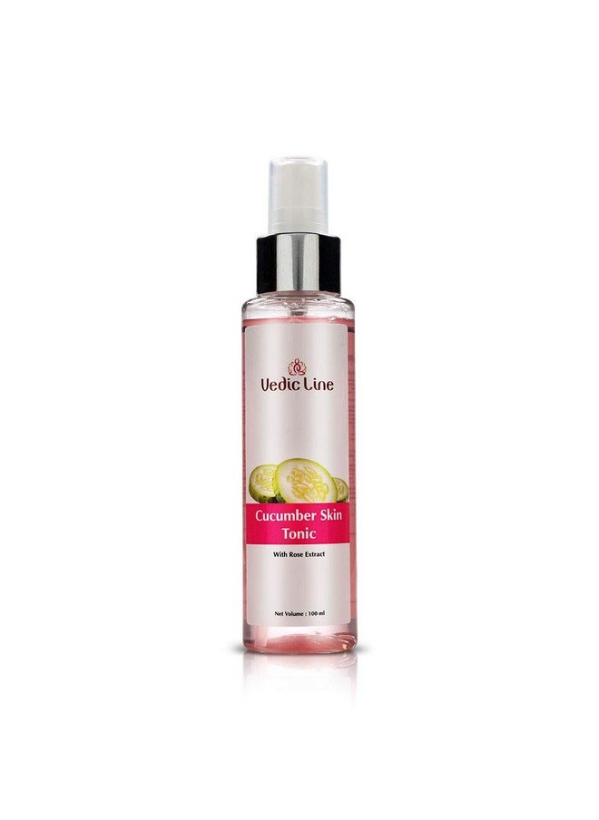 Vedic Line Vedicline Cucumber Skin Tonic, Reduces Acne Breakouts, Oily Skin With Rose & Cucumber Extract For Soft And Smooth Skin, 100Ml  - Image 1