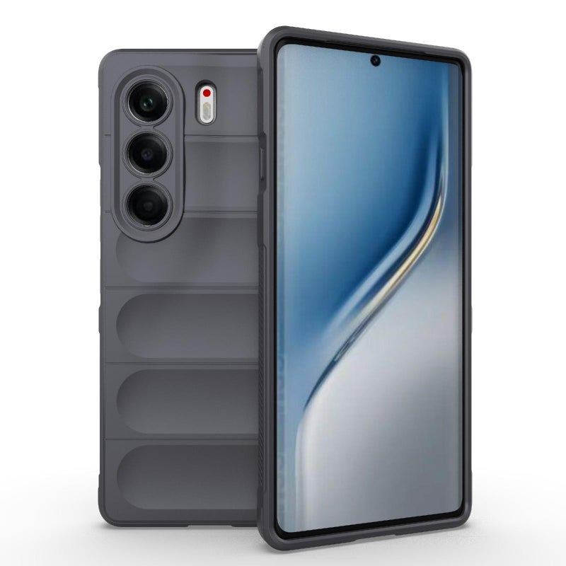 erorex For Tecno Camon 40 Pro 5G Global Magic Shield TPU + Flannel Phone Case(Dark Grey) - Image 1