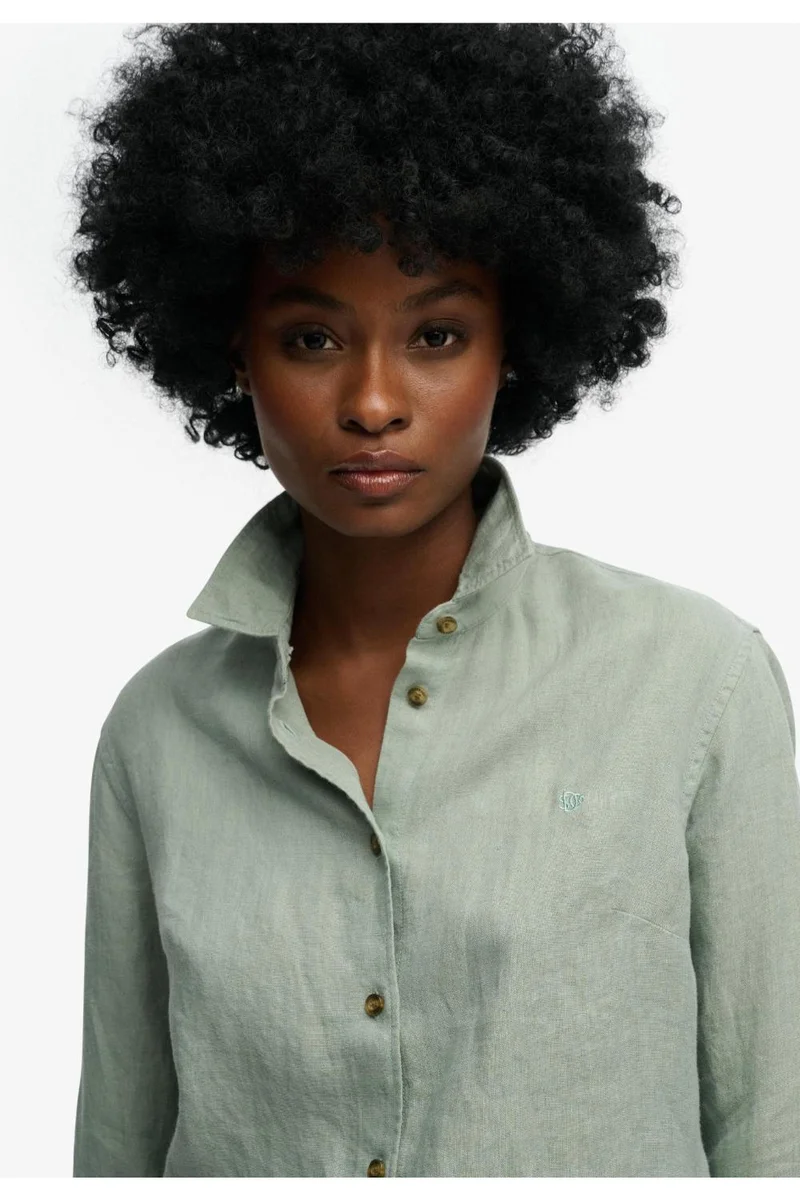سوبر دراي Premium Linen Boyfriend Shirt