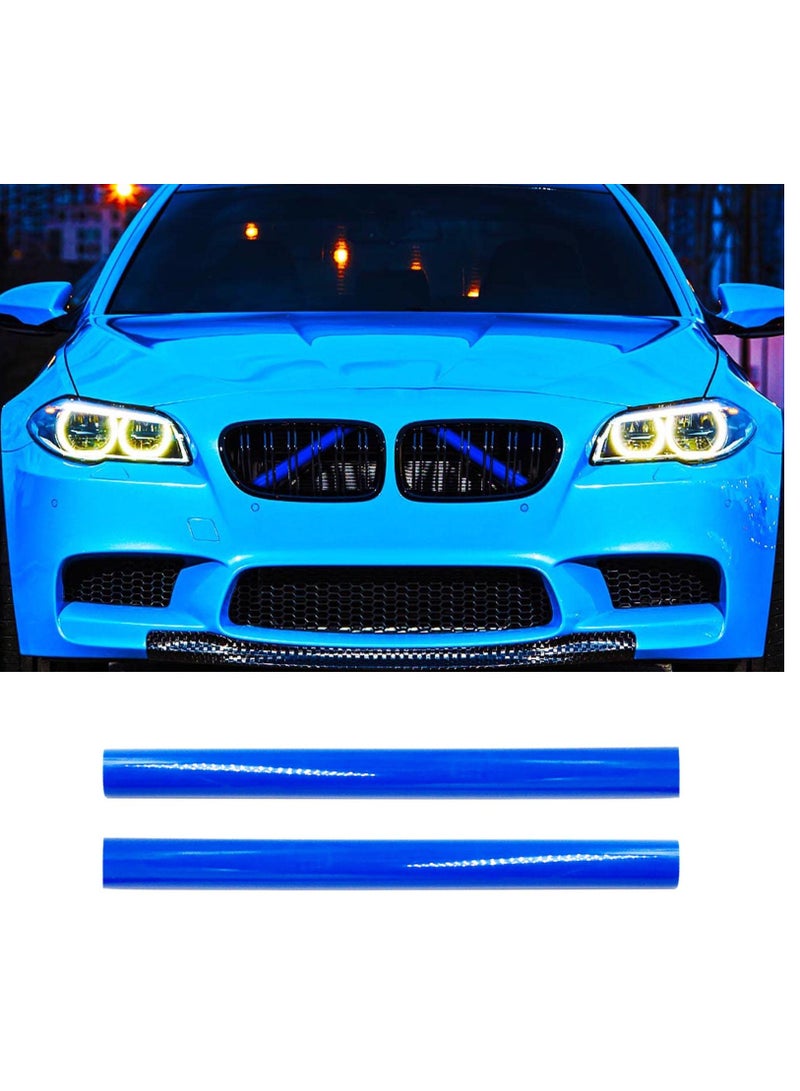 KASTWAVE 2pcs Grille Insert Trims Stripe, Compatible with M Sport V Barce Grill Insert Trim for Bmw F20 F30 G30, Grille Strips for Bmw Series 2 3 5 328i 535i (blue) - Image 1