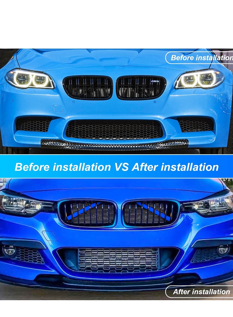KASTWAVE 2pcs Grille Insert Trims Stripe, Compatible with M Sport V Barce Grill Insert Trim for Bmw F20 F30 G30, Grille Strips for Bmw Series 2 3 5 328i 535i (blue) - Image 2