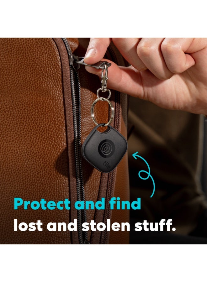 tile Mate Bluetooth Tracker, Keys Finder and Item Locator for Keys, Bags and More. Phone Finder. Both iOS and Android Compatible. 2-Pack Black/White - Image 2