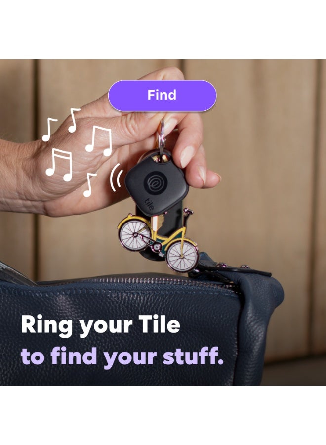 tile Mate Bluetooth Tracker, Keys Finder and Item Locator for Keys, Bags and More. Phone Finder. Both iOS and Android Compatible. 2-Pack Black/White - Image 3