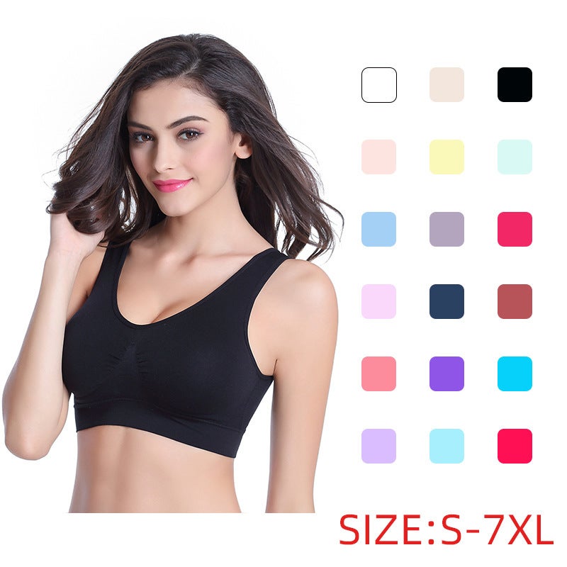 Zero-Restraint Intimates, Large Size, Wire-Free, Seamless Adjustable Bra, One-Piece Thin Sports Yoga Intimates Bra - Image 2