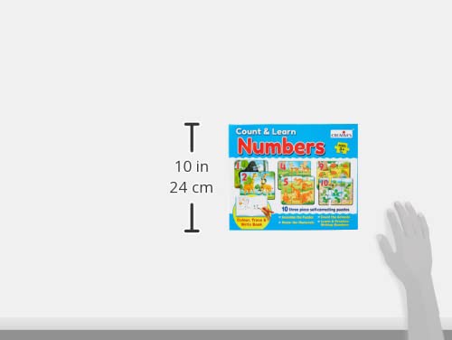 Creative's Creatives Count & Learn Numbers | Educational Puzzles Game for Kids | 10 Self-Correcting Puzzles with Colour, Trace & Write Book | Learn Counting, Numerals & Writing Numbers | Ages 3+ - Image 3