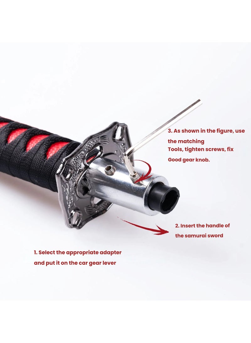 عام مقبض تروس قصير معدل للسيارة، مقبض ساموراي عالمي لنقل الحركة، يُستخدم لتحسين مظهر السيارة وجماليتها الداخلية. - Image 3
