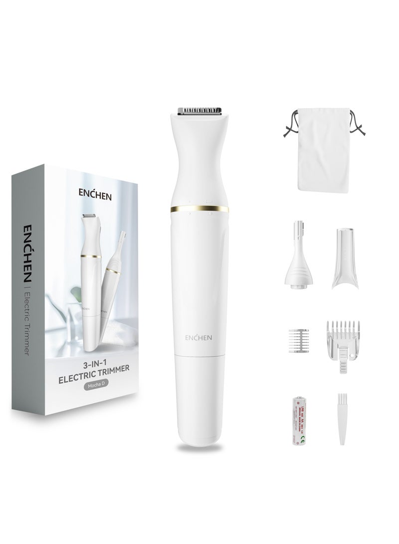 ENCHEN Facial Hair Removal Device for Women 3 in 1 Body Eyebrow Bikini Trimmer Wet Dry Use Cordless Battery Operated - Image 1