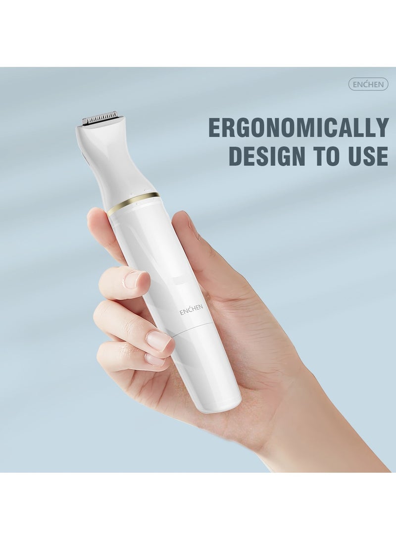 ENCHEN Facial Hair Removal Device for Women 3 in 1 Body Eyebrow Bikini Trimmer Wet Dry Use Cordless Battery Operated - Image 2