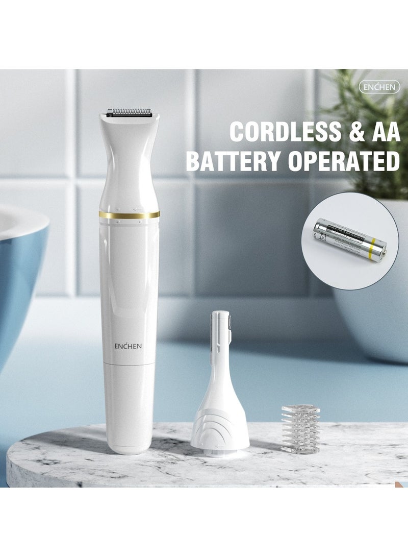 ENCHEN Facial Hair Removal Device for Women 3 in 1 Body Eyebrow Bikini Trimmer Wet Dry Use Cordless Battery Operated - Image 5