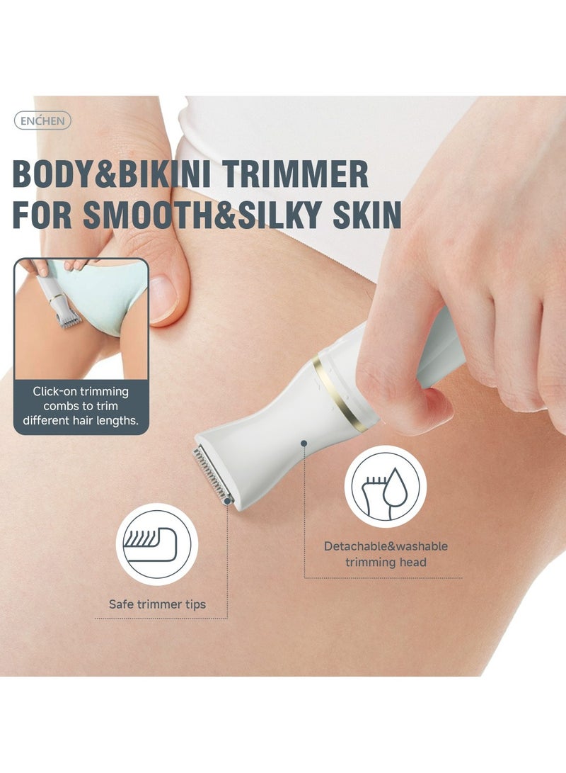 ENCHEN Facial Hair Removal Device for Women 3 in 1 Body Eyebrow Bikini Trimmer Wet Dry Use Cordless Battery Operated - Image 4