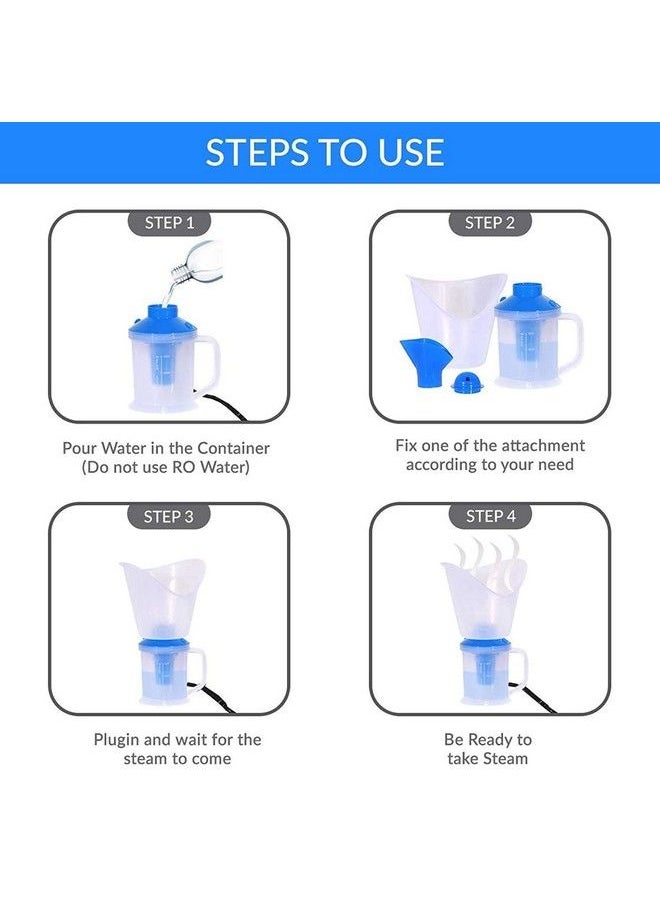 2V BROTHERS - Vaporizer Steamer Face Nose And Cough Steamer 3 In 1 Plastic Steam Vaporizer Nozzle Inhaler Facial Sauna And Facial Steamer Adults And Kids (Multicolor) - Image 1