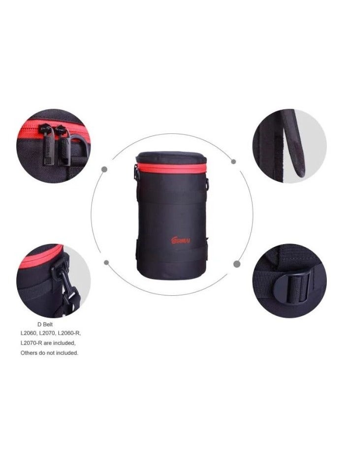 EIRMAI EMB-L2030 Model Eirmai lens bag for 24-105mm lenses with dual safety locks. Made of nylon in black. - Image 4