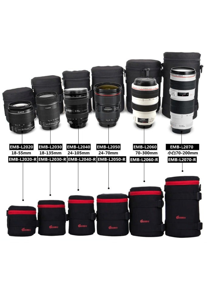 EIRMAI EMB-L2030 Model Eirmai lens bag for 24-105mm lenses with dual safety locks. Made of nylon in black. - Image 5