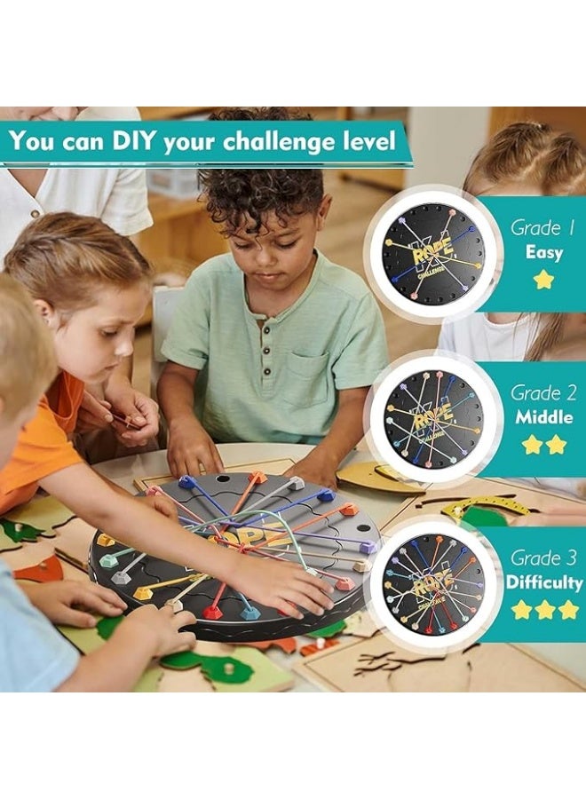Whynot 🧠 whynot Interactive Rope Puzzle Board Game – Brain Challenge for Kids & Family  Ages 3+ | Size 24 × 24 cm - Image 2