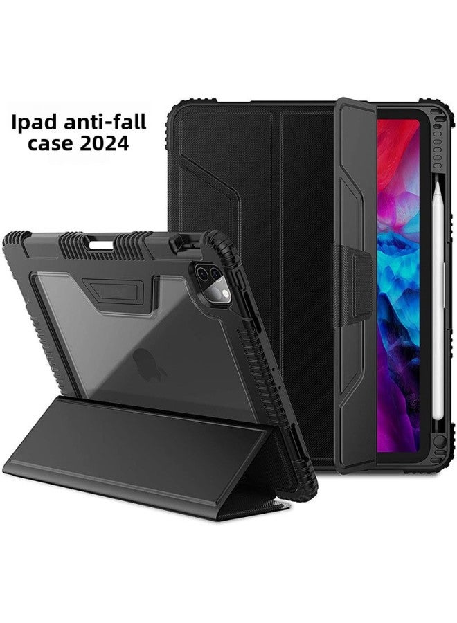 جراب مقاوم للسقوط لجهاز iPad، جراب واقٍ لجهاز iPad، جراب واقٍ لجهاز ari13 اللوحي، جراب واقٍ لجهاز POR11 مقاس 10.2 بوصة - اللون: أسود - الطراز المطبق: جهاز iPad 2023 الجيل العاشر مقاس 10.9 بوصة - Image 2