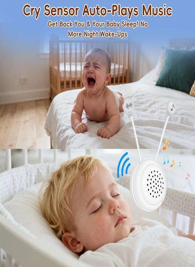 BEREST A10 Baby Lovey Music Box with 10 Soothing White Noise Sounds: Heartbeat, Lullabies, Shushing| Cry Sensor| Timer| Recording| Rechargeable Sleep Soother for Newborns| Plush Toy Insert| Baby Gift - Image 3