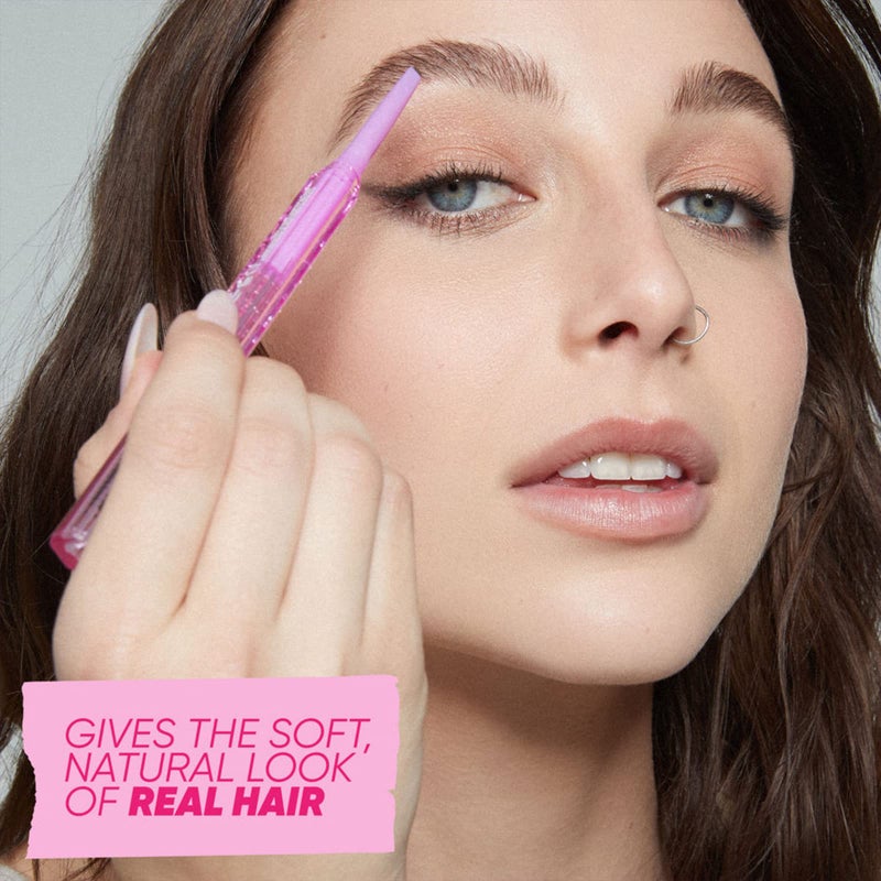 Kosas Brow Pop - Longwear Eyebrow Makeup, Dual-Sided Defining Pencil with Castor Oil for Soft, Natural Look of Real Hair - Medium Brown - Image 2