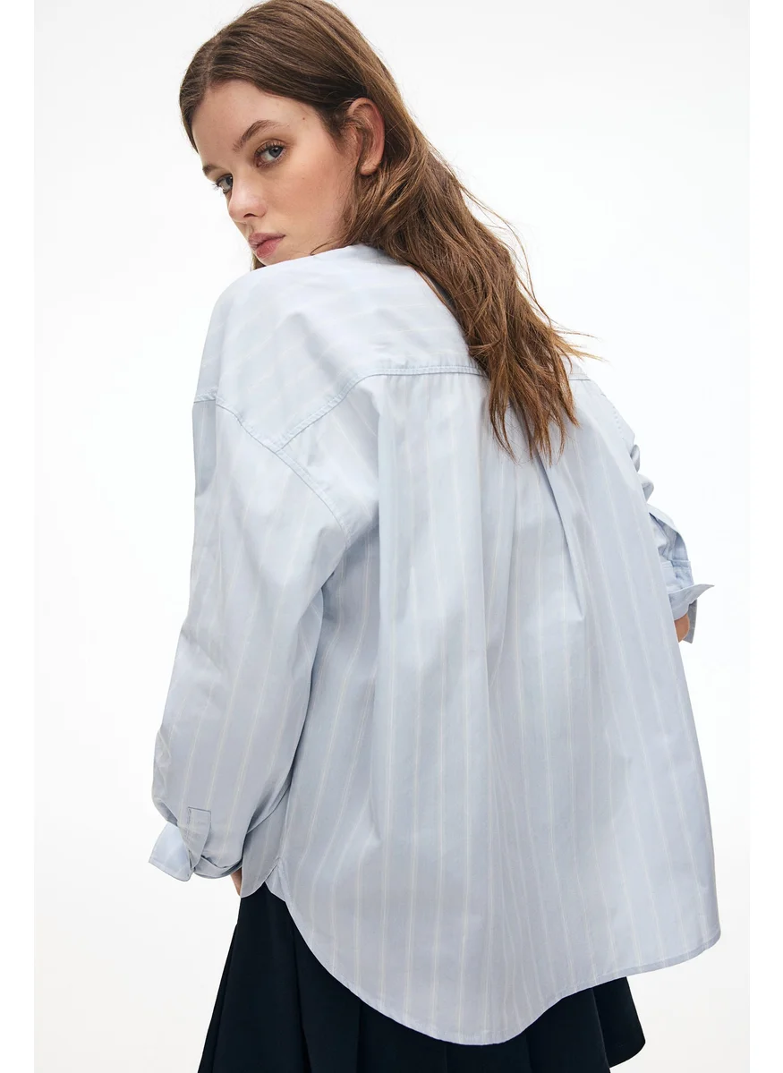 اتش اند ام Oversized Cotton Shirt