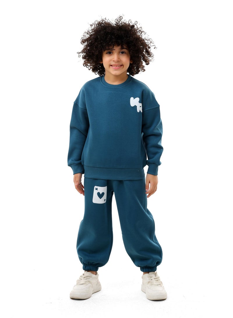 ريمينت بيجاما للاولاد كوتشينة  بترولي - Image 1