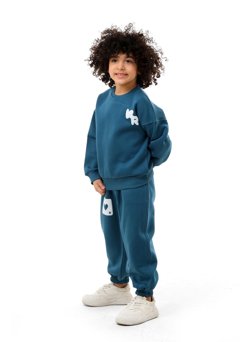 ريمينت بيجاما للاولاد كوتشينة  بترولي - Image 2