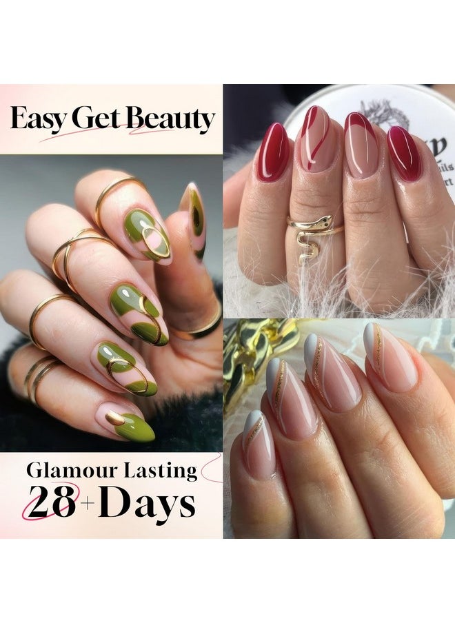 UNA GELLA - UNA GELLA Extra Short Almond Nail Tips Half Cover - Soft Gel Short Almond Shape Nail Tips Matte 216pcs Clear Gelly Almond Gel x Tips for Saving Nail Extension DIY Nail Art, Self-handle 12Sizes - Image 1