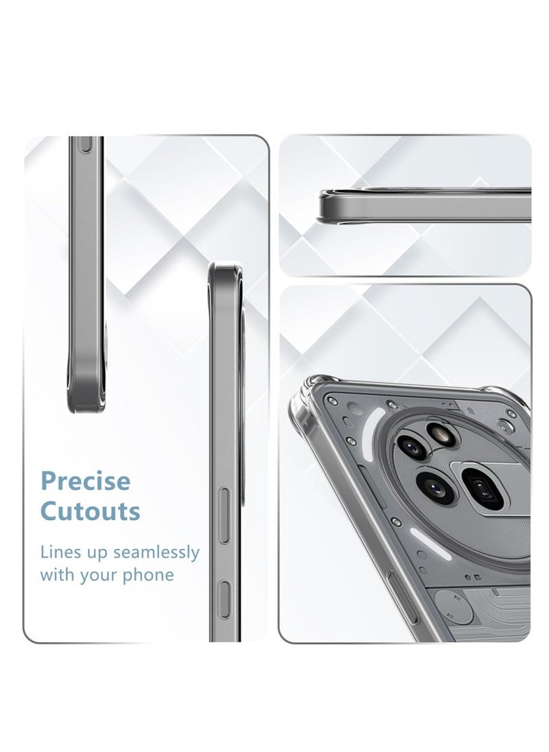 ELTRAZONE Nothing Phone 3a Pro Case Cover Soft Silicone Anti Yellowing Clear Case with 2-Pack Nothing Phone 3a Pro Screen Protector Tempered Glass Film High Transparency Anti-Scratch Glass For Nothing Phone 3a Pro - Image 5