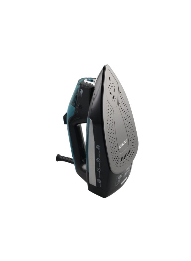 REBUNE Steam iron - 2400 watts - 250 ml - RE-3-064 250 ml 2400 W RE-3-064 Black/Green - Image 3