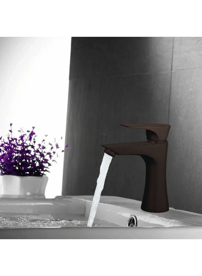 ITG Matte Black Bathroom Sink Faucet, Single Handle Basin Mixer Tap, Hot and Cold Water Mixer, Durable Brass, Anti-Rust, Modern Design, Long Lasting, 5-Year Warranty - Image 5