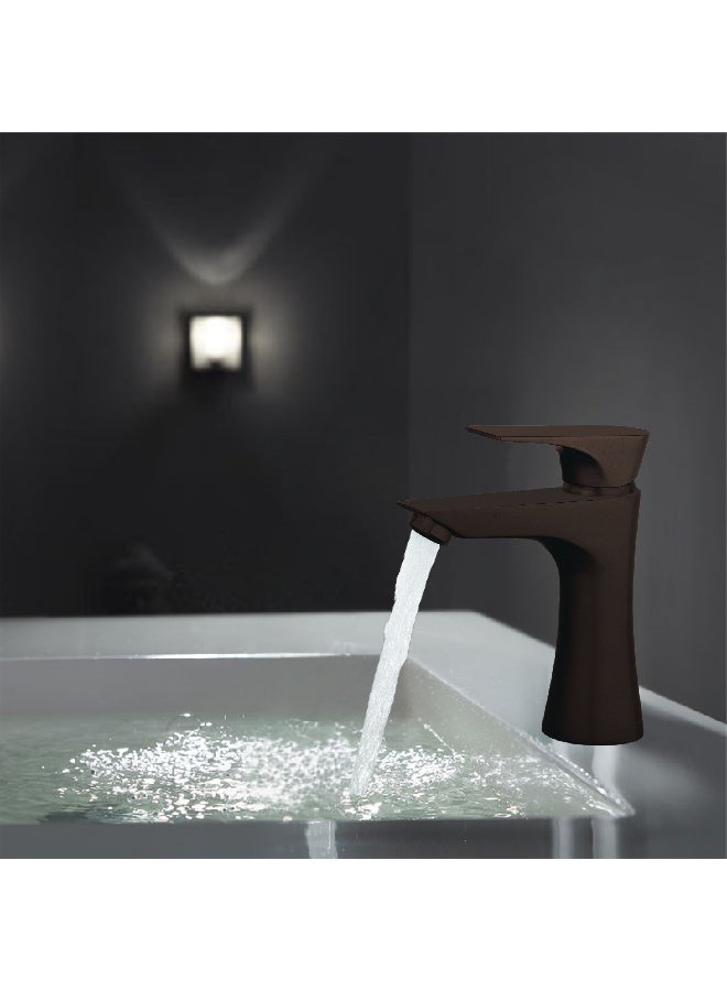 ITG Matte Black Bathroom Sink Faucet, Single Handle Basin Mixer Tap, Hot and Cold Water Mixer, Durable Brass, Anti-Rust, Modern Design, Long Lasting, 5-Year Warranty - Image 3
