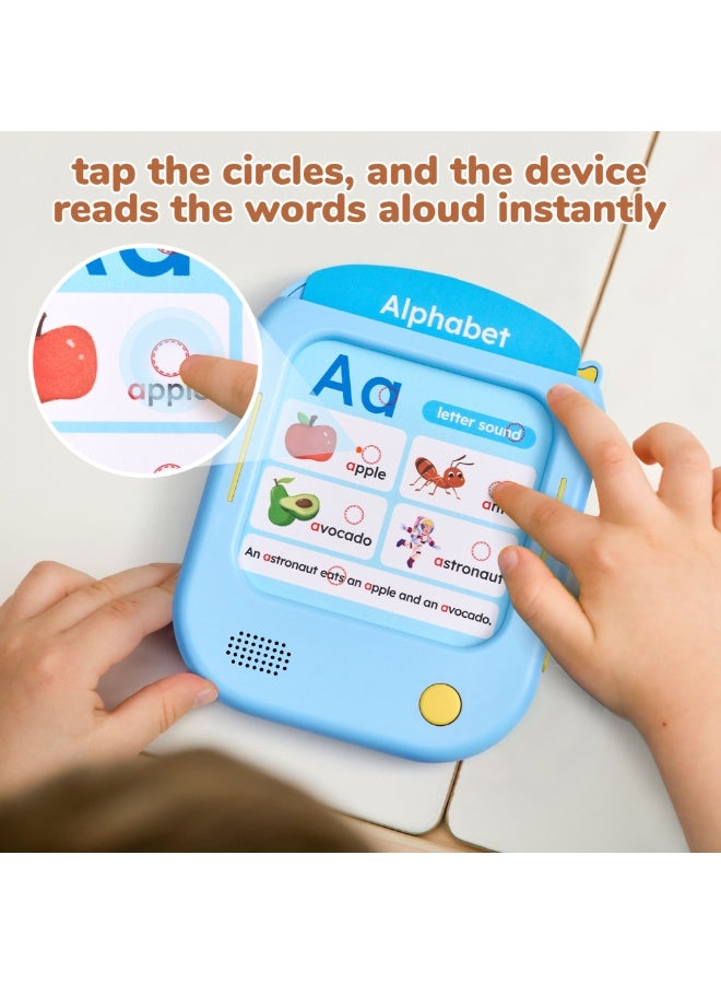 JoyCat Kids Learning Tablet – Screen-Free Tap-to-Read Flash Cards with 156 Pages, Montessori Educational Toy for Alphabet, Phonics, Math & Games (Ages 2–6) - Image 4