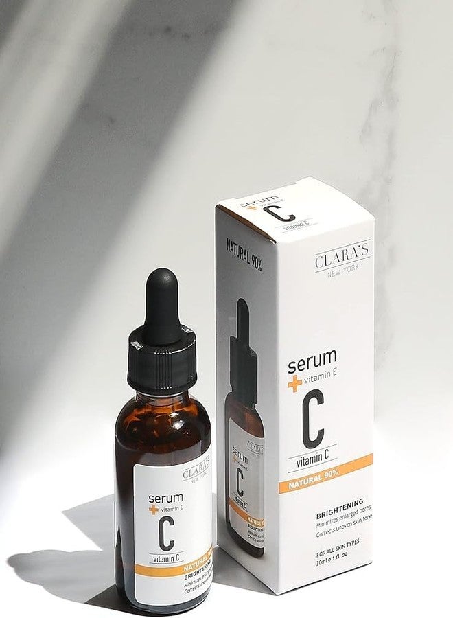 CLARA'S NEW YORK | Vitamin C Facial Serum | with Hyaluronic Acid, Ascorbic Acid, Niacinamide, Probiotics | Reduce Dark Spot, Acne, Scars |Brightening, Antioxidant, Minimize pores |30ml | Made In USA - Image 3