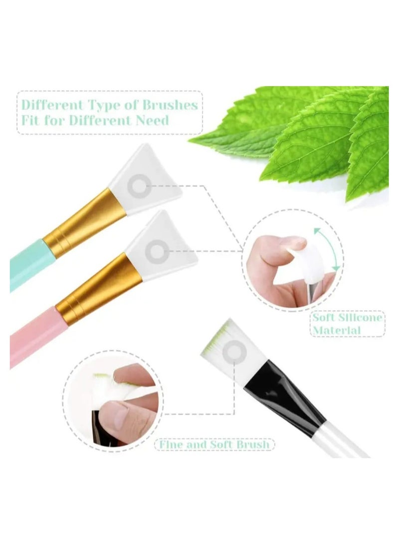 BOLREUS 11 Pcs Face Mask Mixing Bowl Set, DIY Facemask Mixing Tool kit With Facial mask Bowl Stick Spatula Silicone Brush Spray Bottle Puff Soaking Bottle Gauges - Image 2