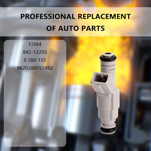 NECATUO Set of 6 Fuel Injectors Compatible with Ford Explorer 1999 2000 Ranger 19982000 Mazda B4000 19982001 40L Replaces FJ304 84212205 0280155962 - Image 3