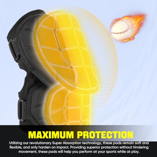 Rawxy Batters Hitters Baseball Softball Elbow Guard Black AdultSM - Image 3