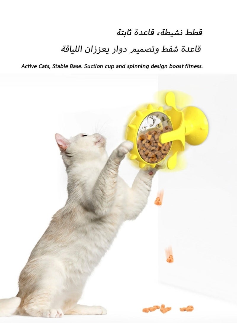 Interactive Cat Toy Slow Feeder– Chew-Proof Food Dispenser with Suction Cup, Mental Stimulation for Indoor Cats in Saudi Arabia - Image 1