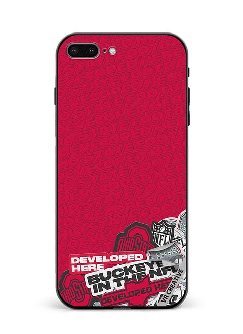 Protective Case Cover For Apple iPhone 7 Plus/8 Plus Multiple Logo Sticker Design Multicolour