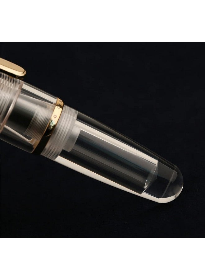 czxwyst MAJOHN Q1 Mini Eyedropper Filling Fountain Pen, Iridium Nib Pocket Pen with Gift Box, Palm Short Writing Set for Travel (Transparent, Fine Nib 0.5mm)  - Image 3