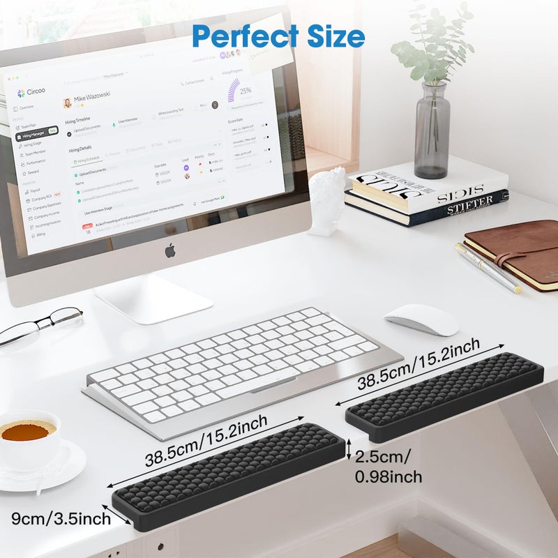 Mekass L-Shaped Desk Elbow Pad For Desk  Memory Foam Elbow Support Padding With Non-Slip  2-Piece Ergonomic Desk Edge Cushion  Wrist Comfort Support For Office Home (Honeycomb Texture) - Image 5