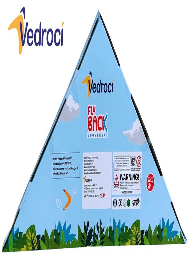 Vedroci Flyback Boomerang Durable ABS Material, Get Ready for High-Flying Adventure & Endless Fun, Perfect for Outdoor Play & Skill Development, Toy for All Ages (Turquoise) - Image 3