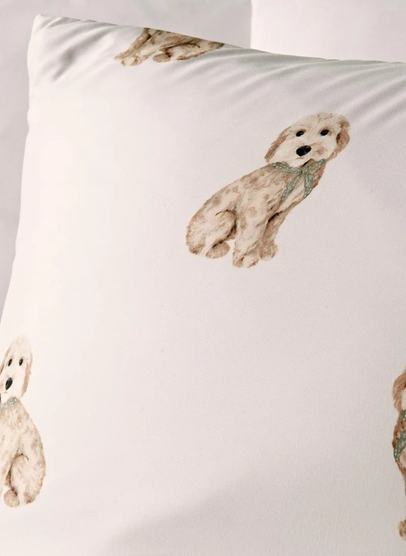 Matalan Cream Cockapoo Printed Duvet Set