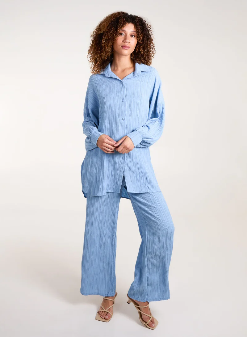 Waffle Shirt & Trousers Set