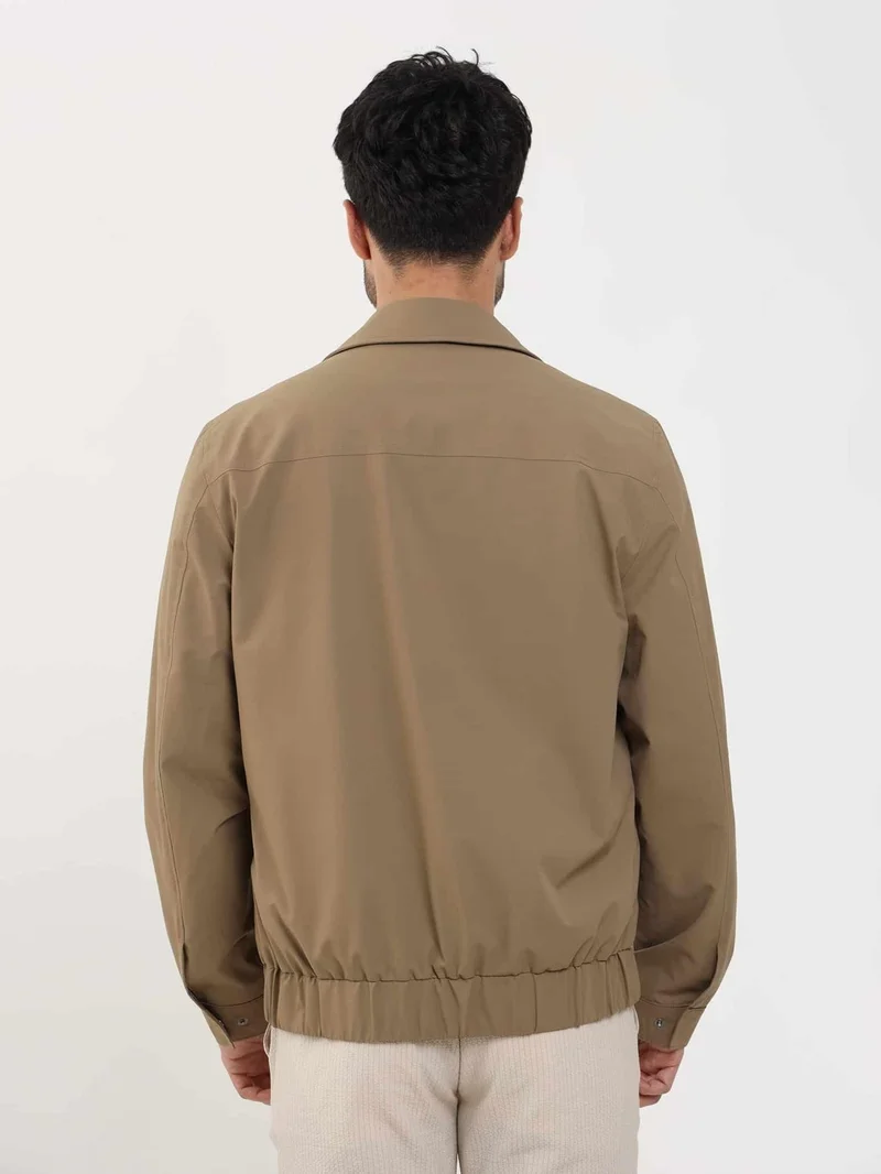 دوفي Mink Men's Regular Fit Plain Classic Collar Bomber Coat - 104399