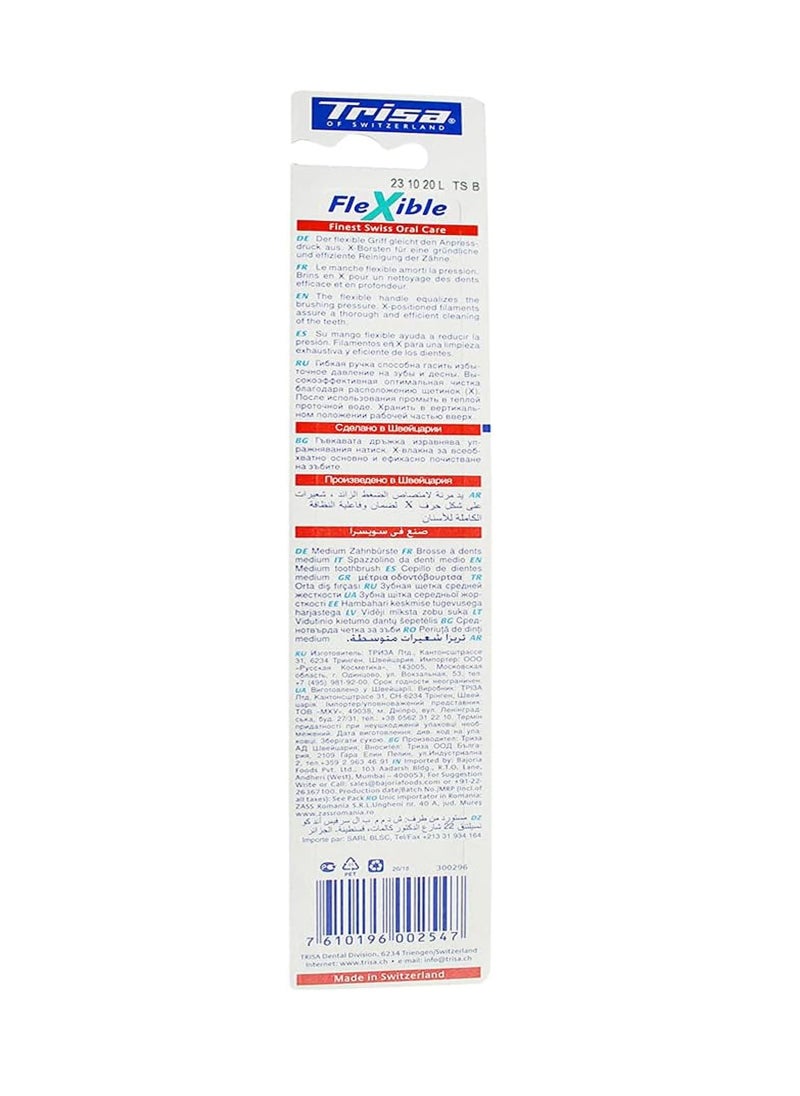 TRISA Flexible Medium Toothbrush With Travel Cap  - Image 2