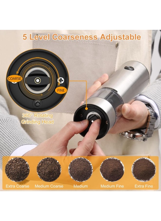 Xoopla Electric Pepper Grinder, Rechargeable Automatic Salt & Pepper Mill with Ceramic Grind, Adjustable Coarseness, LED Lights - for Kitchen  - Image 3