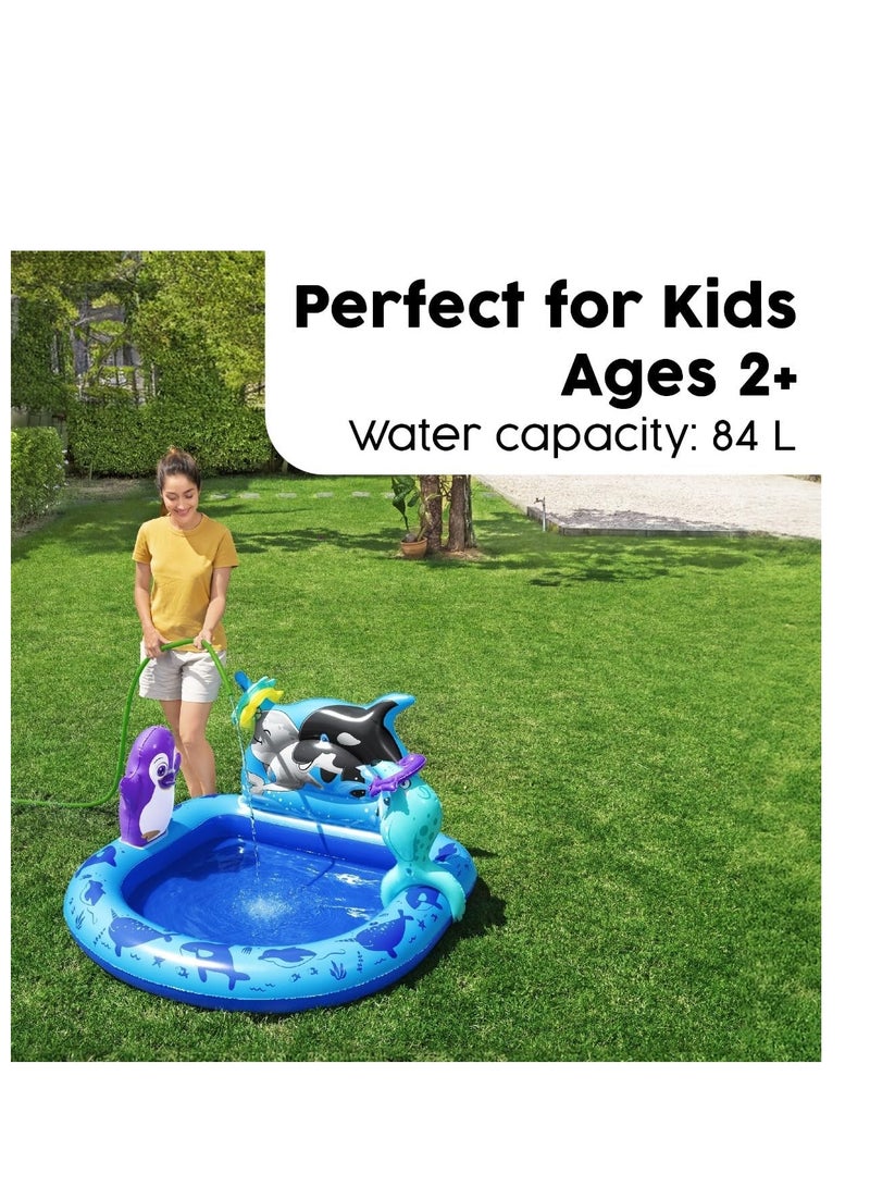 Bestway Playcenter Polar Pals 34X131X73cm, Outdoor & Indoor Relaxation & Play, Playful Arctic Theme, Inflatable Penguin & Foam Fish Toys, Easy-to-use - Image 3