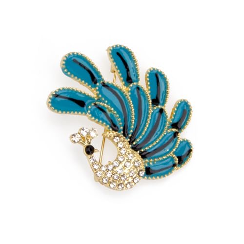 Wynameleri Lapel Pins Brooch Fashion Blue Peacock Design in Gift Box - Image 1