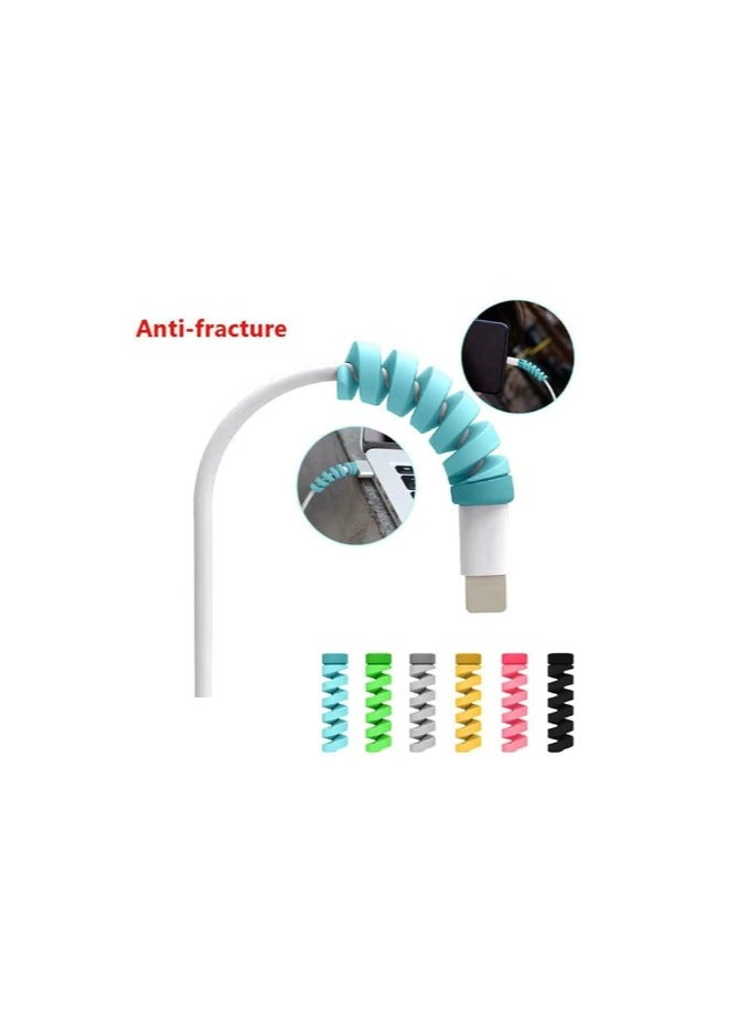 Generic - Cable Protector Silicone Bobbin Winder Wire Cord Cable Spiral Cable Protector Saver Cover for Earphone Mouse USB Charger Wire Charger Cable for phone Cell Phone USB Charger Cable Accessor - Image 1