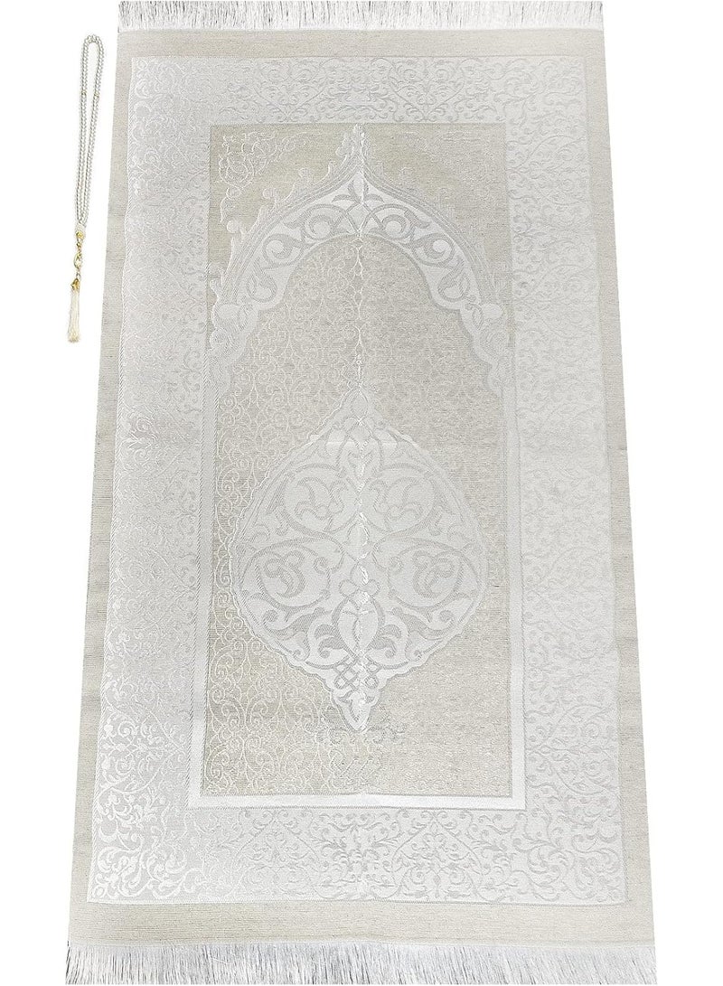 DubaiGallery High-Quality Muslim Prayer Mat Gift Set with Soft Janamaz, Elegant Tasbih and Luxury Storage Box, Perfect for Ramadan, Eid, Nikah, Umrah and Daily Islamic Prayer - Image 5